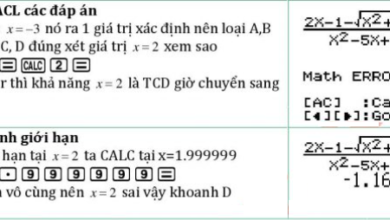 Hướng dẫn cách bấm máy tính tiệm cận