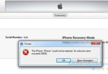Các lỗi thường thấy khi Restore iPhone, iPad và cách khắc phục