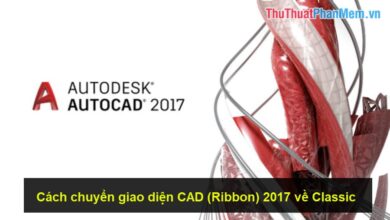 Cách chuyển đổi giao diện truyền thống (Classic) trong CAD Ribbon 2017