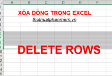 Cách sử dụng phím tắt để xóa dòng trong Excel