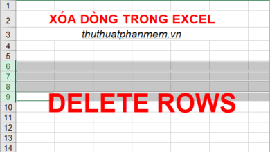 Cách sử dụng phím tắt để xóa dòng trong Excel