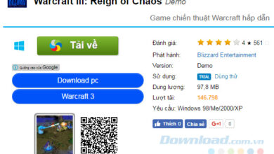 Cách tải và cài game Warcraft 3 trên máy tính