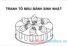 Bánh sinh nhật để tô màu tranh