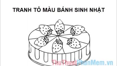 Bánh sinh nhật để tô màu tranh