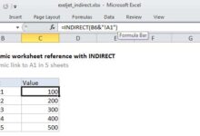 Cách dùng hàm INDIRECT trong Excel