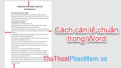 Định dạng căn lề đúng cách trong Word