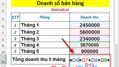 Hướng dẫn cách nhập công thức trên Excel