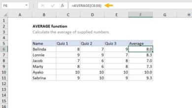 Hàm AVERAGE trong Excel Hàm tính giá trị trung bình của các số